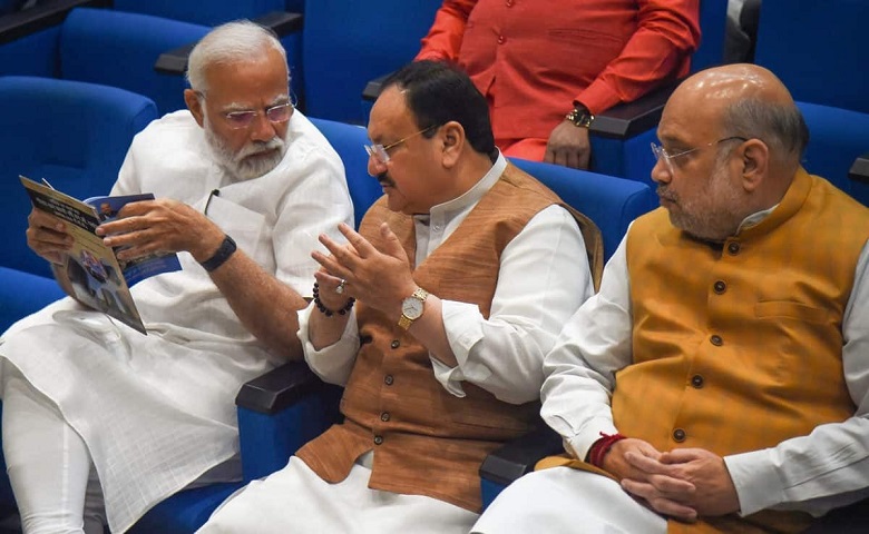 Amit Shah, PM Modi and JP Nadda