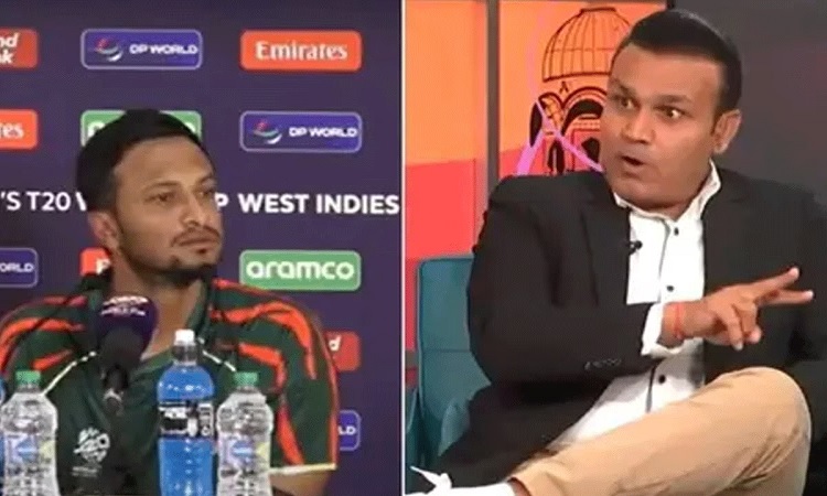 Shakib al Hasan and Virender Sehwag - Hum Dekhenge News