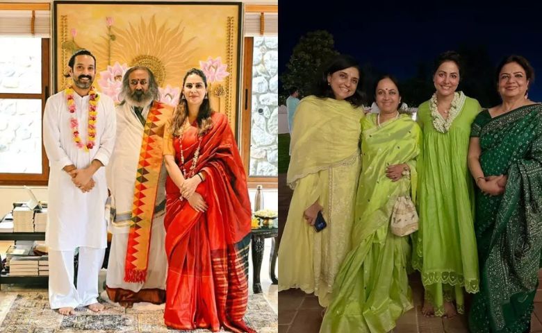 આર્ટ ઑફ લિવિંગ આશ્રમ પહોંચ્યા વિક્રાંત, હિના અને મધુ ચોપરા, શ્રી શ્રી રવિશંકર સાથે કરી મુલાકાત, જુઓ Photos hum dekhenge news