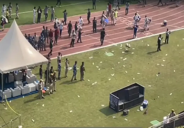 Messi fans filled the stadium with anger