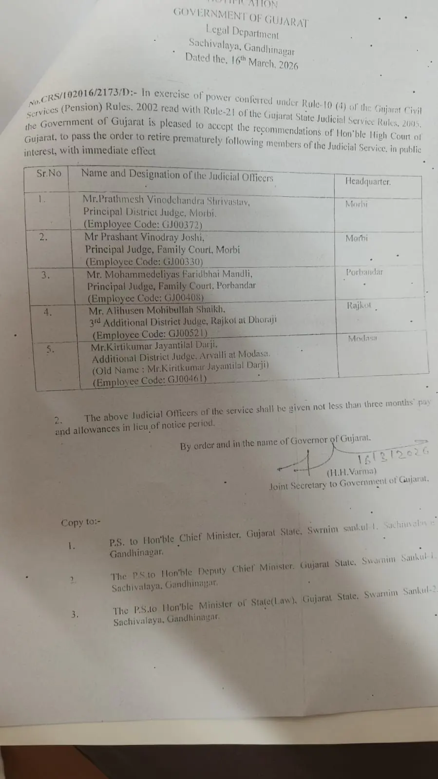 Compulsory Retirement