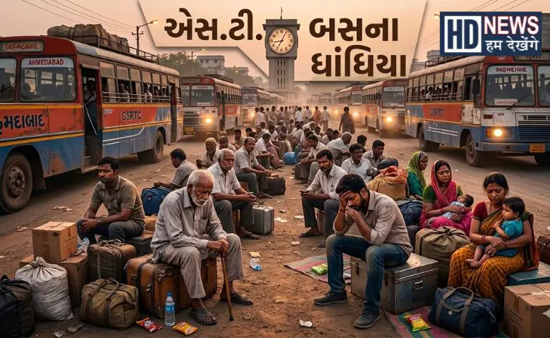 Gujarat ST Bus ગુજરાત એસ.ટી બસ ધાંધિયા