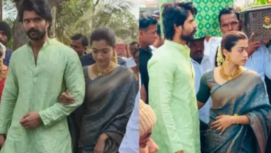 VIROSH Wedding: પતિ વિજયનો હાથ પકડીને એક્ટરના ગામ પહોંચી રશ્મિકા મંદાના, સાસરે થયું સ્વાગત, જુઓ Video hum dekhenge news