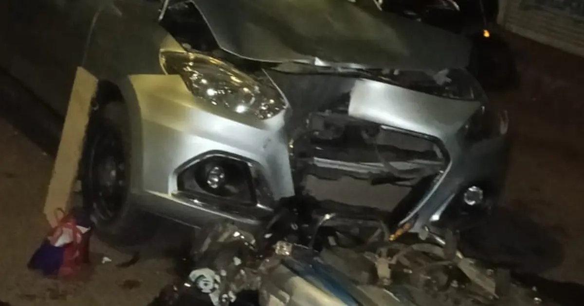 Ahmedabad Drunk Driver Hits Bike