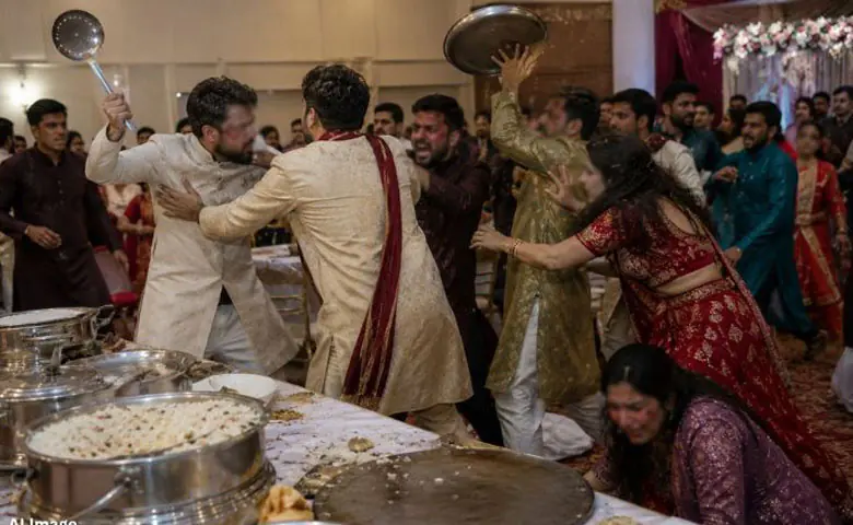 Brawl breaks out between bride and groom over serving Pulav instead of Biryani at wedding in Ahmedabad, 2 arrested, hum dekhenge news
