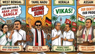 Know how the sources shaped the election atmosphere in Bengal, Tamil Nadu, Kerala and Assam?, hum dekhenge news