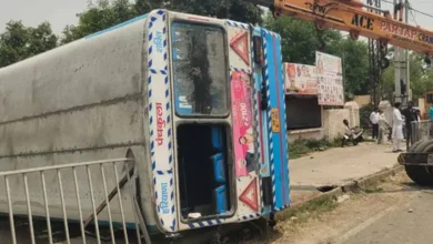 Accident in Jind: Haryana Roadways bus overturns, 20 passengers injured, hum dekhenge news