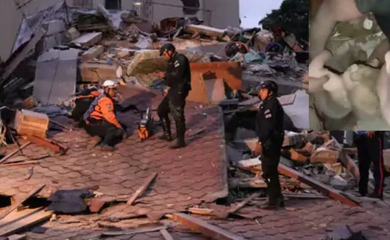 Innocent child found alive in building rubble after earthquake devastation, video goes viral, hum dekhenge news