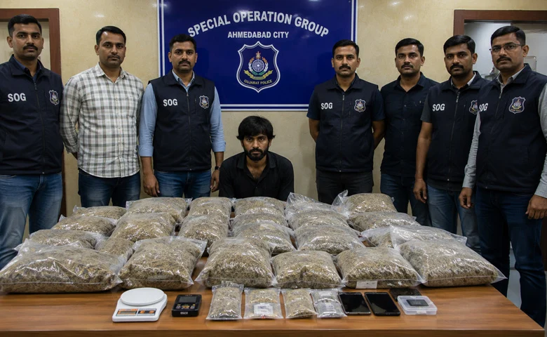 Ahmedabad Krishnanagar Ganja Raid