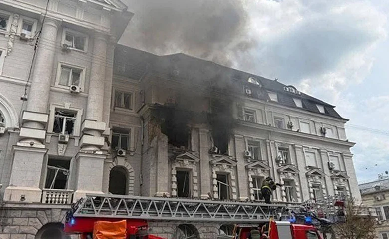 Russian Drone Attack Hits Ukraine SBU Headquarters