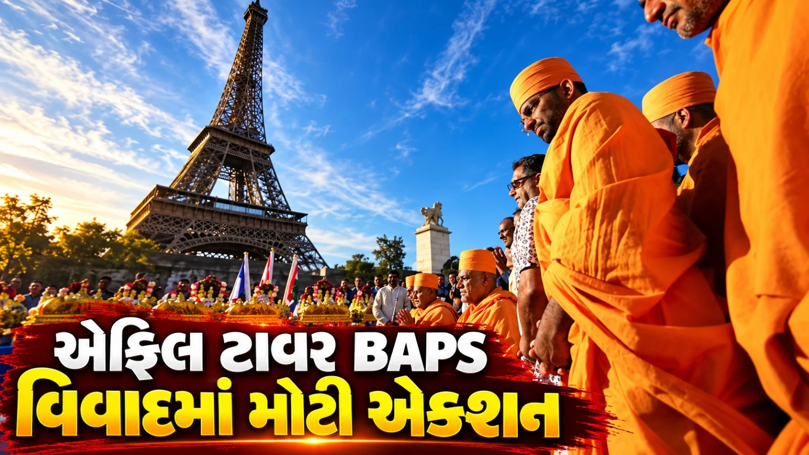 Eiffel Tower Hindu delegation visit