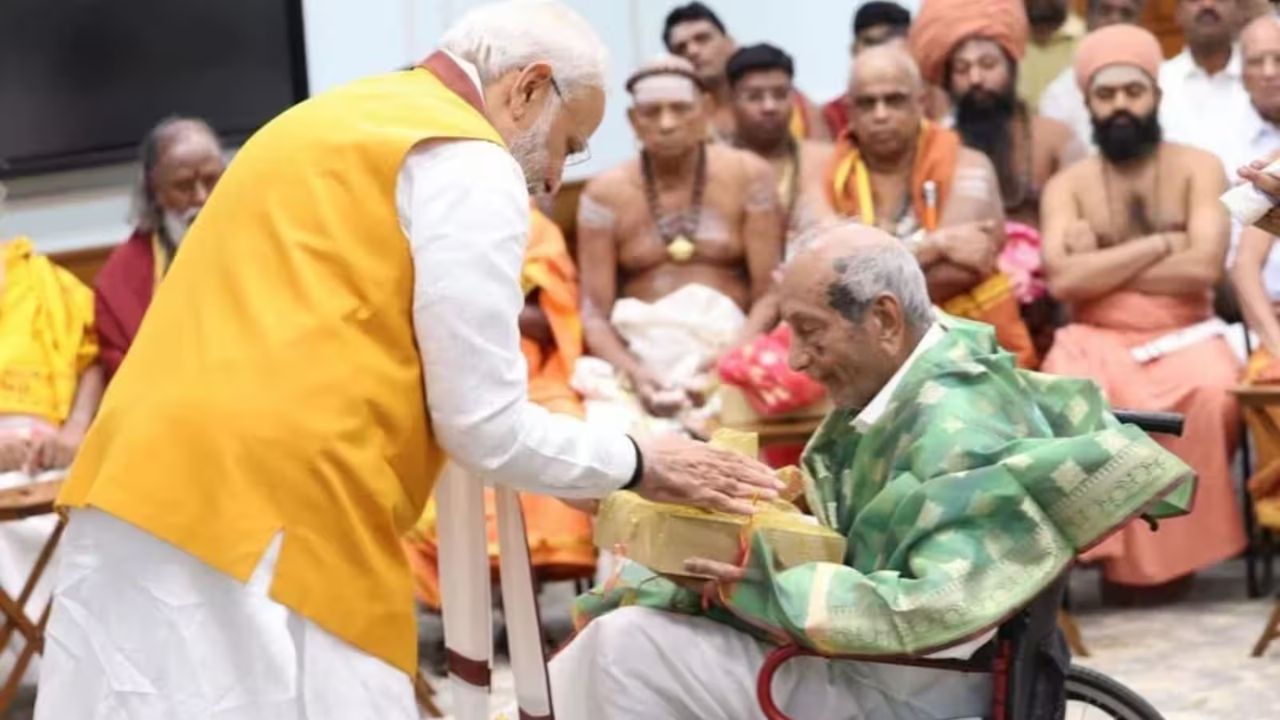 Wummidi Ethirajulu, creator of the 'Sengol', passes away; PM Modi expresses grief.