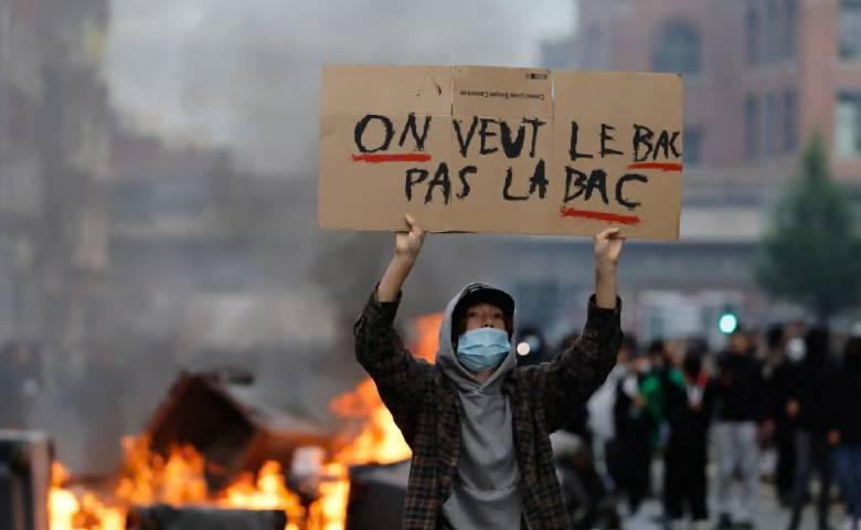 people took to the streets in France
