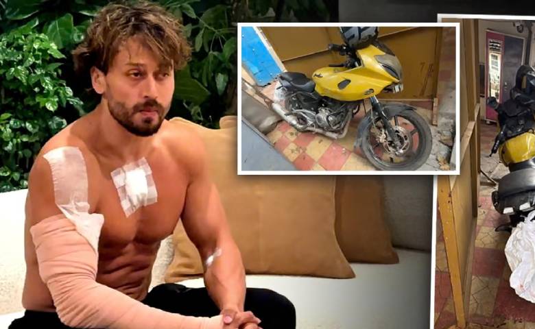 Tiger shroff firing pulsar bike