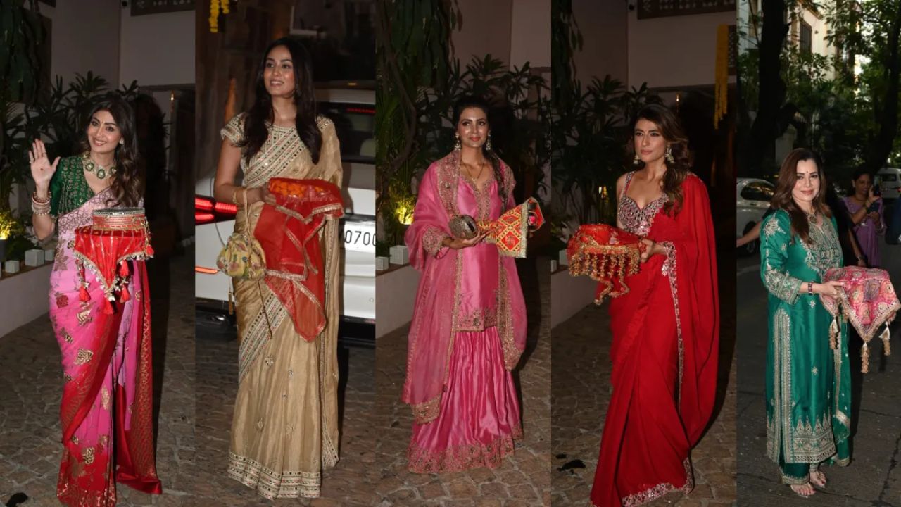 A blend of Mehendi, sarees, and glamour—the vibrancy of Karwa Chauth in Bollywood.