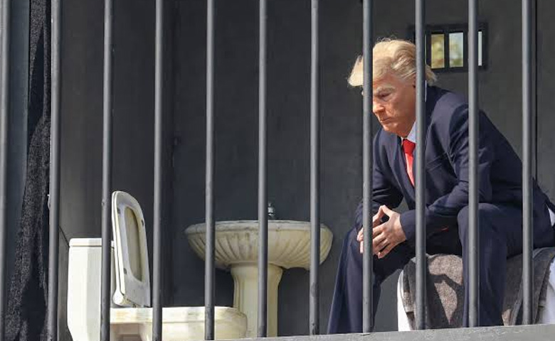 Trump Mock Jail Installation Tajrish Square