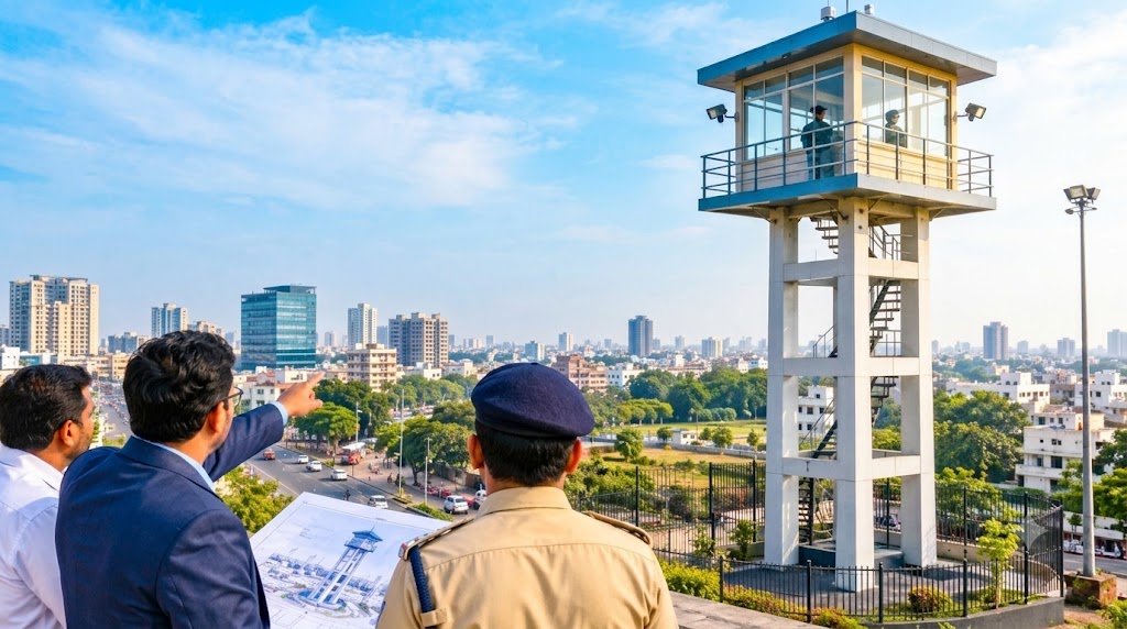Ahmedabad Traffic Police's innovative initiative: announcements to be made from a 9-foot-tall tower.