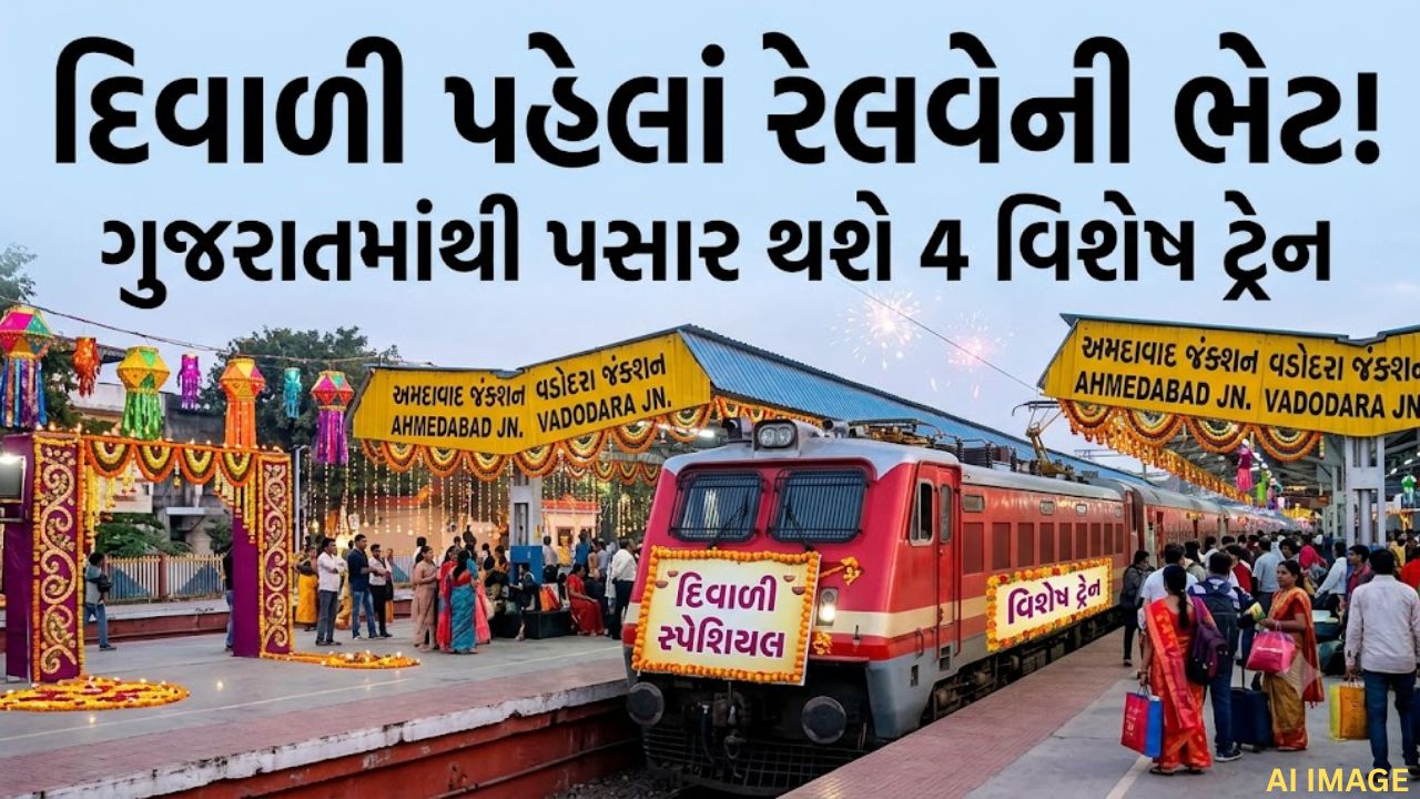 A Diwali gift from the Railways! 4 special trains to pass through these cities in Gujarat.